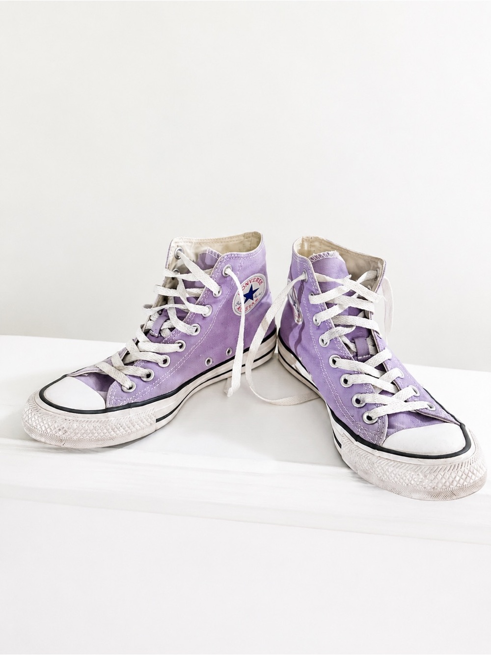 Converse Classic High-Top Canvas Sneakers in Lilac 8.5